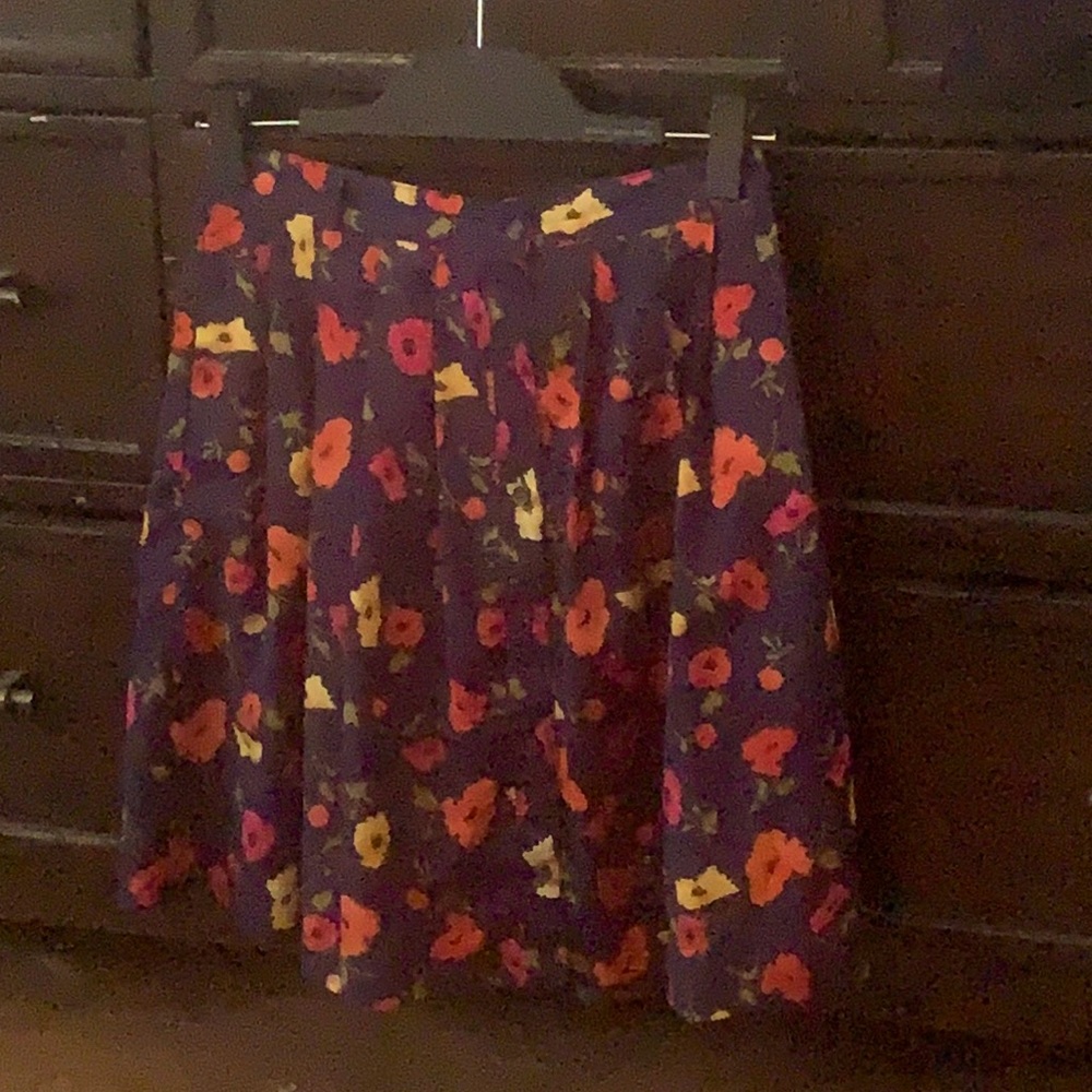 Multicolored button up skirt